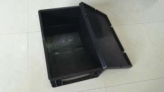ディバイダーのカバーが付いている黒い帯電防止容器ESDのプラスチックの箱が付いている帯電防止伝導性のクリーンルームESDの大箱の皿