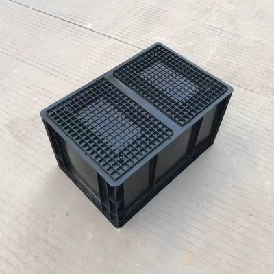 ディバイダーのカバーが付いている黒い帯電防止容器ESDのプラスチックの箱が付いている帯電防止伝導性のクリーンルームESDの大箱の皿
