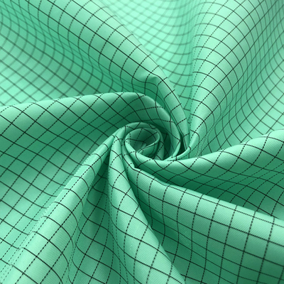 ポリエステル5mm格子ESDの衣服のための反静的なESD生地のタフタの縞