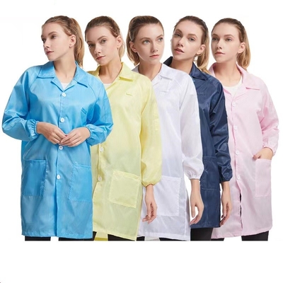 165*80 ESDの反静的な衣服のクリーン ルームのスモックのオーバーコート100D*100D