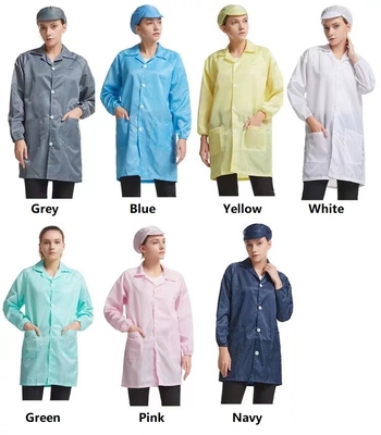 165*80 ESDの反静的な衣服のクリーン ルームのスモックのオーバーコート100D*100D