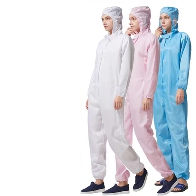 ESDのリント・フリー衣服の男女兼用のちり止めの帯電防止クリーン ルームのスーツ