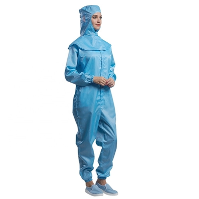 ジッパーが付いている通気性の反静的な衣服ESDのちり止めの男女兼用のジャンプスーツ