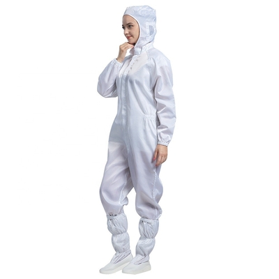 5mmの格子反静的な衣服ポリエステル綿のクリーン ルームのスモック