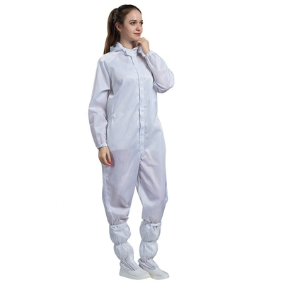 5mmの格子反静的な衣服ポリエステル綿のクリーン ルームのスモック