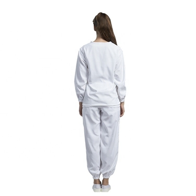 長く使用される病院の外科反静的な衣服は白い綿のガウンにスリーブを付ける