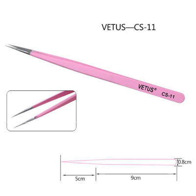 Vetus ESD 15のピンセットの帯電防止精密Eyebowのステンレス鋼のピンセット