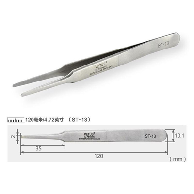 Vetusの鞭のピンセットSA精密ピンセットにクリーンルームのための細かい条項金属をかぶせなさい